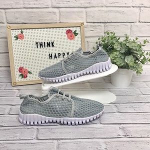 Gray and White Mesh Water Shoes